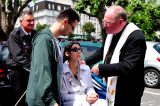 2011 Lourdes Pilgrimage - Archbishop Dolan with Malades (226/267)